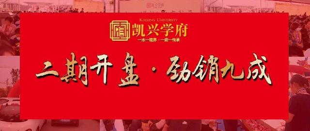开盘大捷，红动巨野！【凯兴学府】二期开盘 劲销九成！