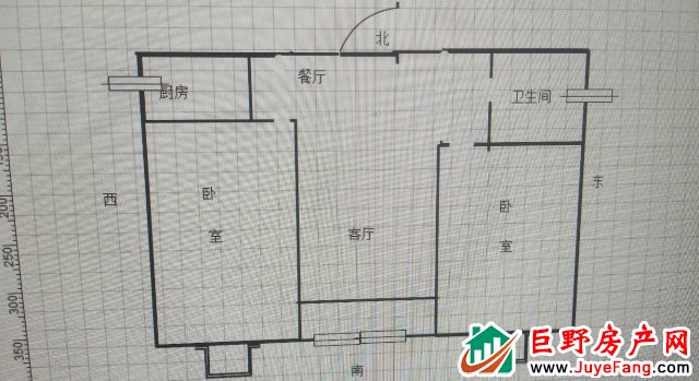 富豪大厦 2室2厅 95平米 精装修 60万元
