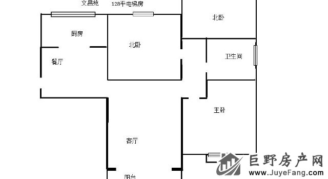 文昌苑小区 3室2厅 128平米 毛坯 69万元
